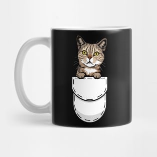 Funny Tabby Pocket Cat Mug